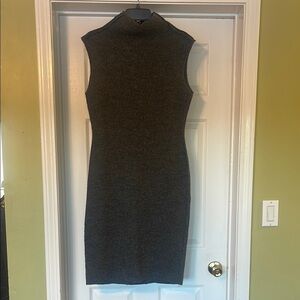 Gro a Live - Charcoal gray 100% wool sleeveless fitted dress size 40 / M